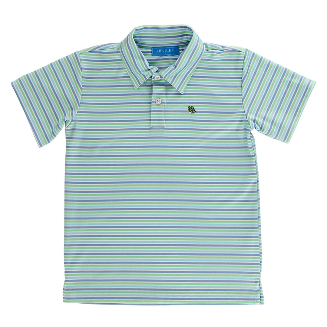 Henry SS Perf Polo-Leaf Stripe
