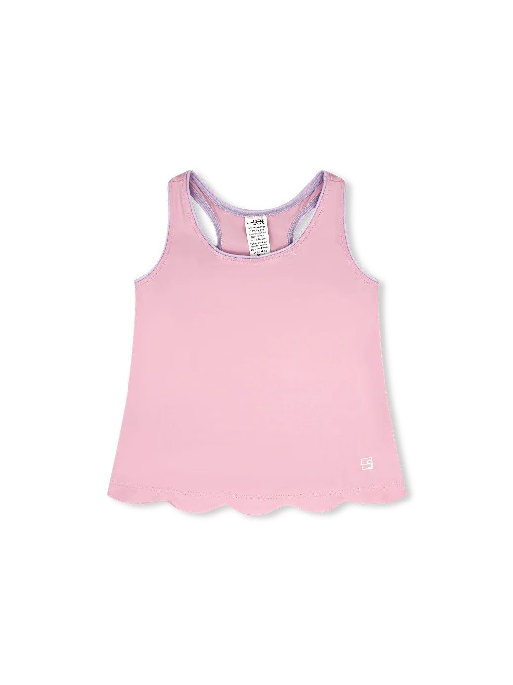 Anna Scallop Tank-Pink/Purple
