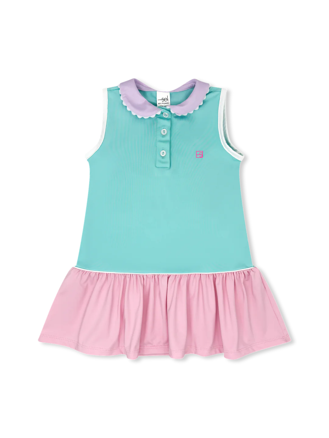 Darla Dress- Mint/Pink/Purple