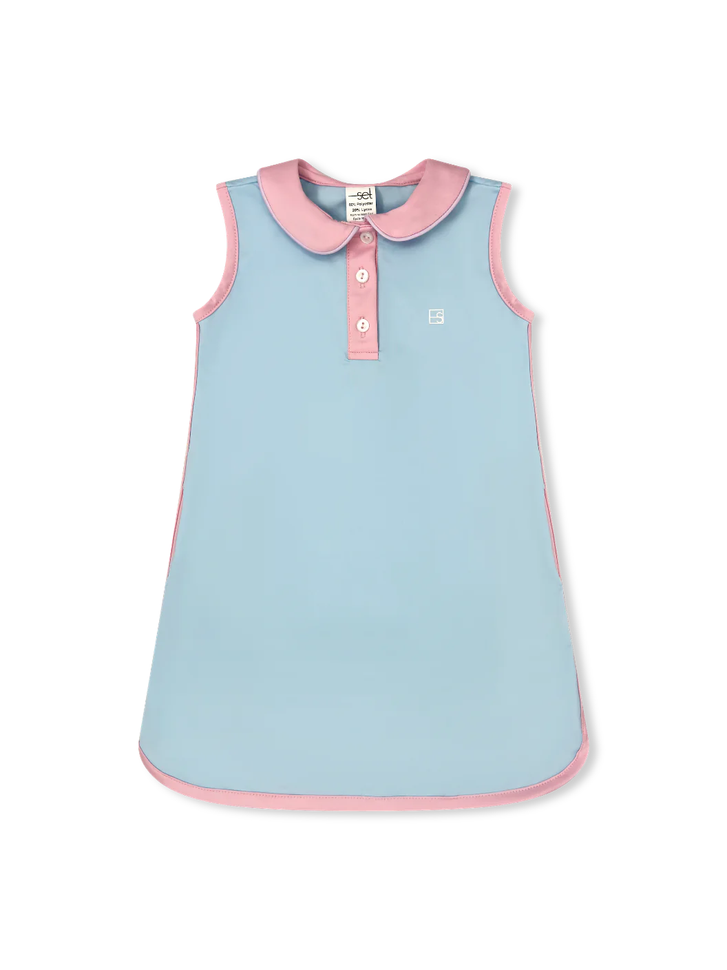 Presley Dress-Cotton Candy Blue/Pink