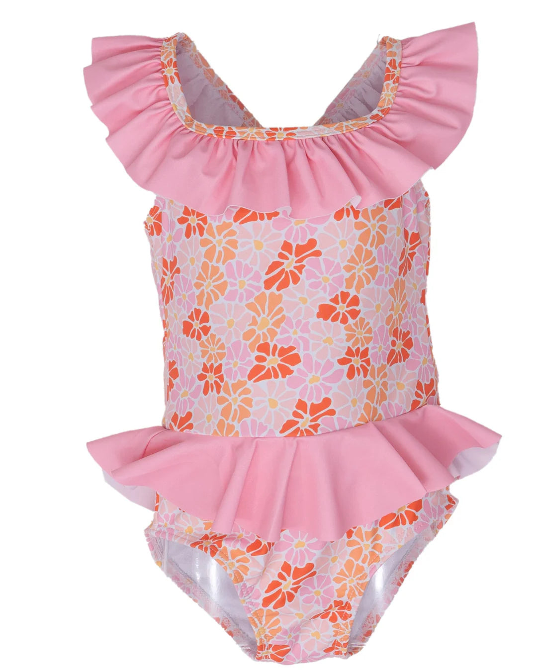 Grand Lagoon Swim-Peachy Pink Florals