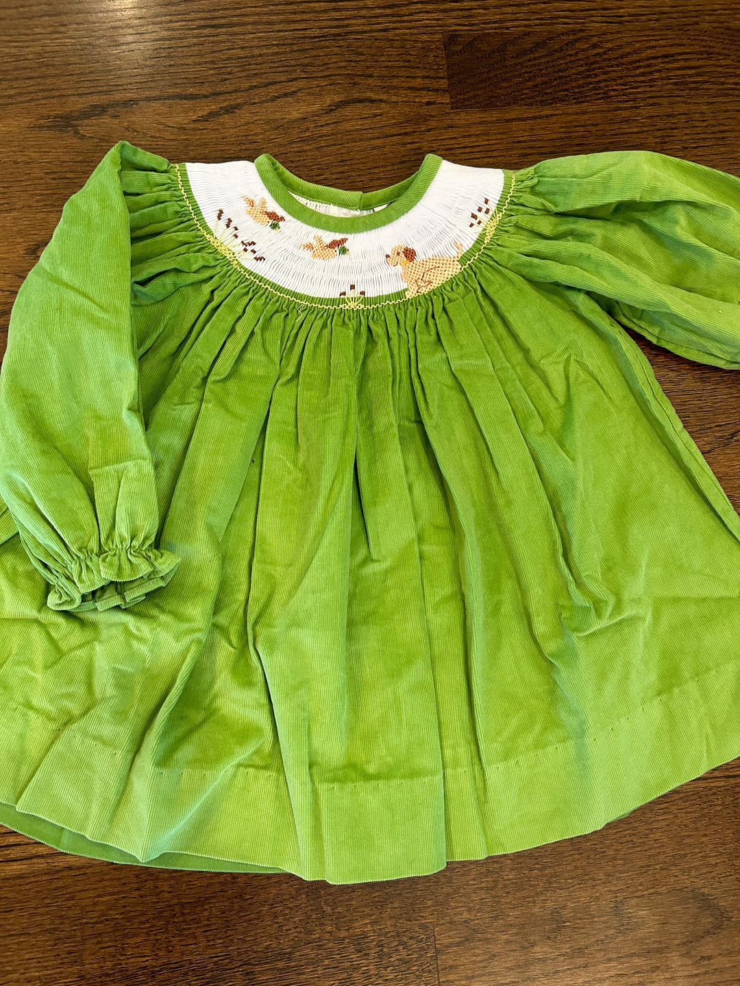 Duck Hunt Smocked Bishop Dress