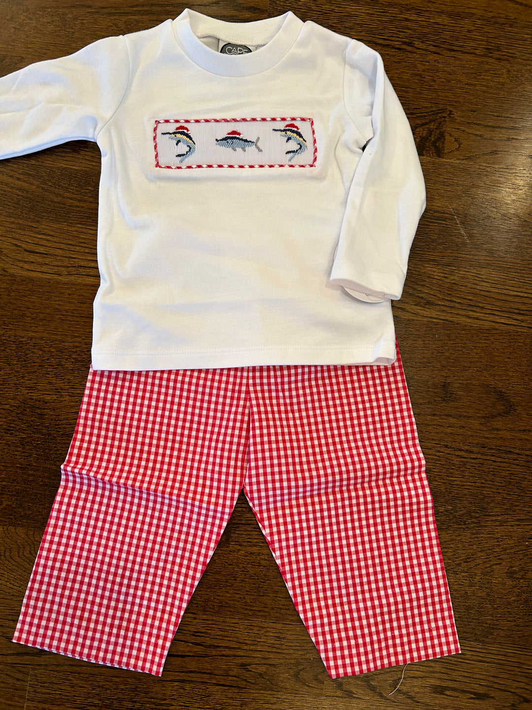 Santa Fish Smocked Set