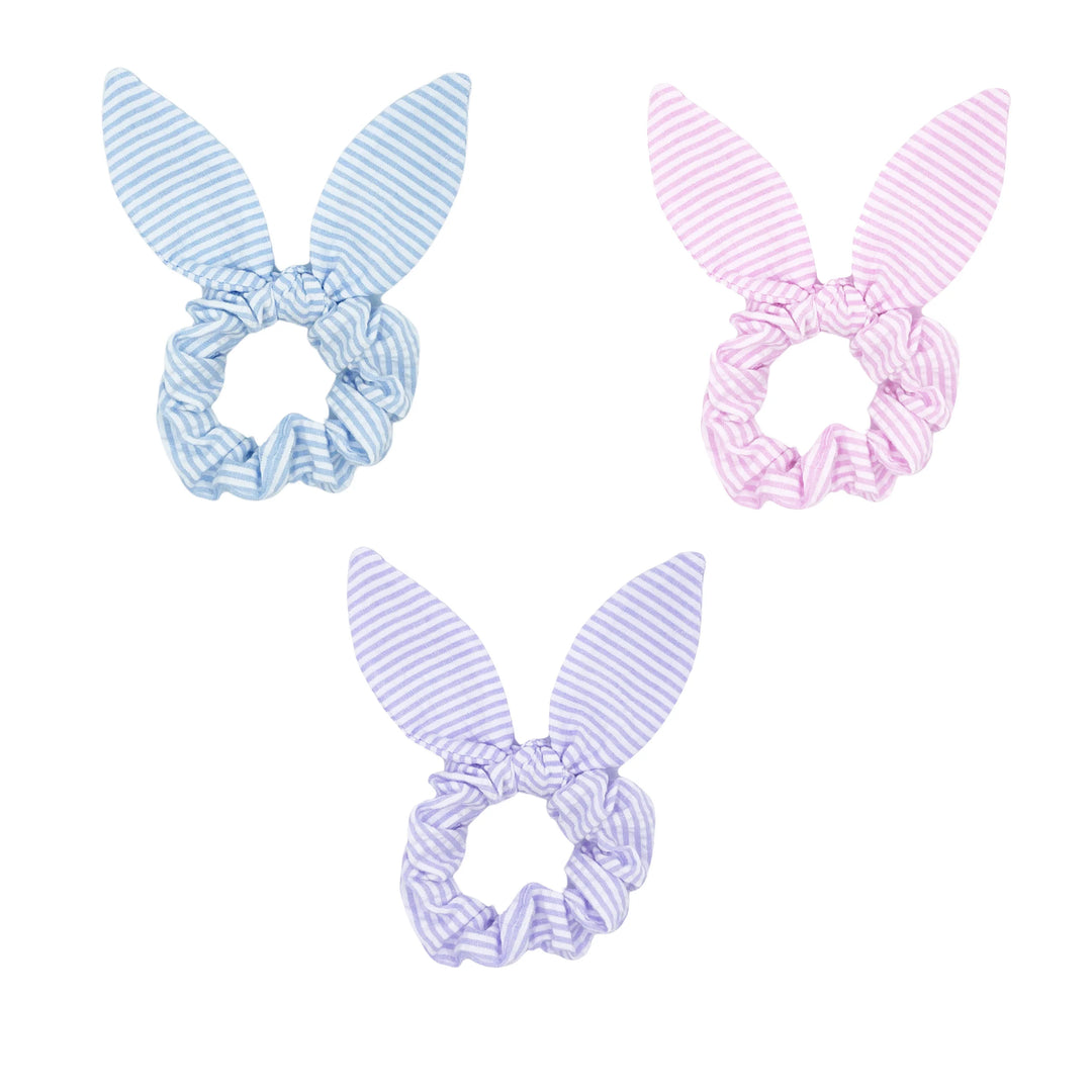Seersucker Bow Scrunchie