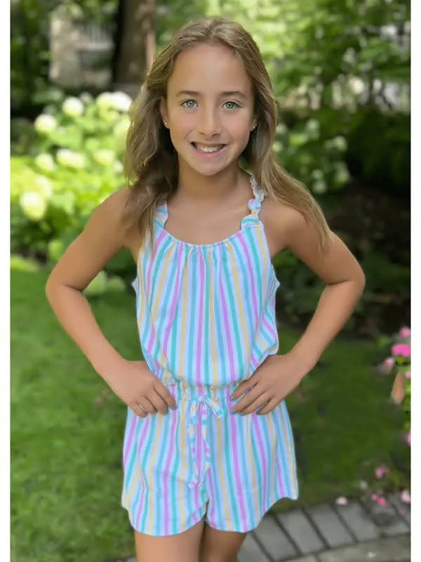 Daphne Romper-Stripe Knit