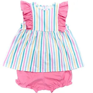 Lila Bloomer Set-Stripe Knit