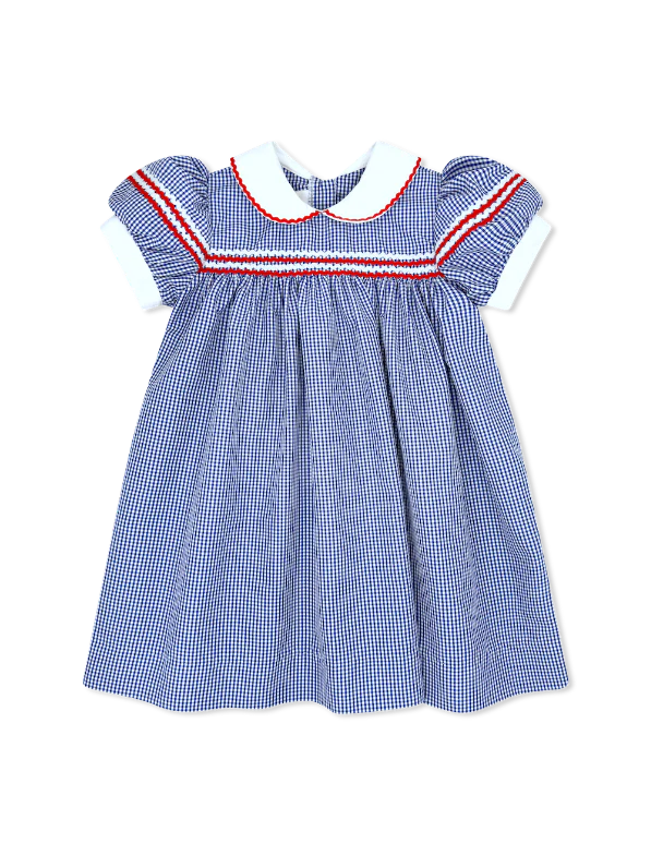 Kendall Dress-Riley Royal Minigingham