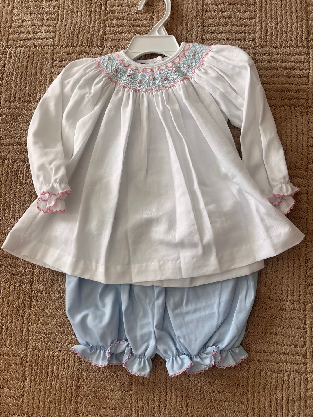 Blue Viyella Bishop Bloomer Set