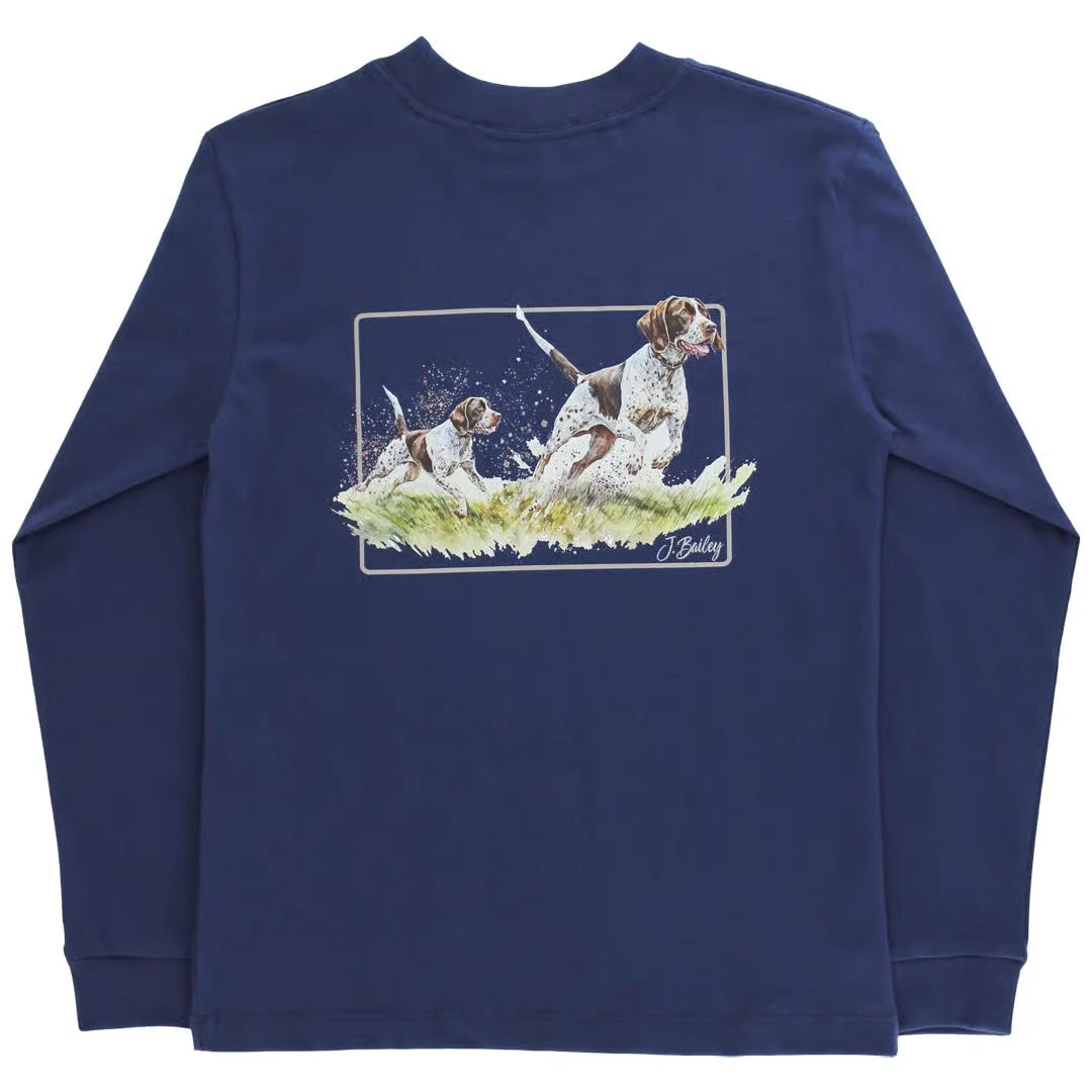L/S Logo Tee-Pointer (Navy)