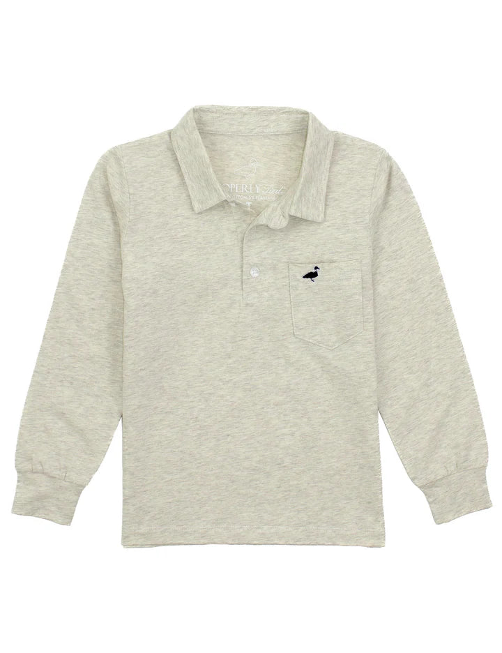 Harrison LS Pocket Polo-Oatmeal