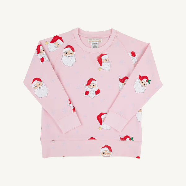 Cassidy Comfy Crewneck-Dear Santa (Pink)