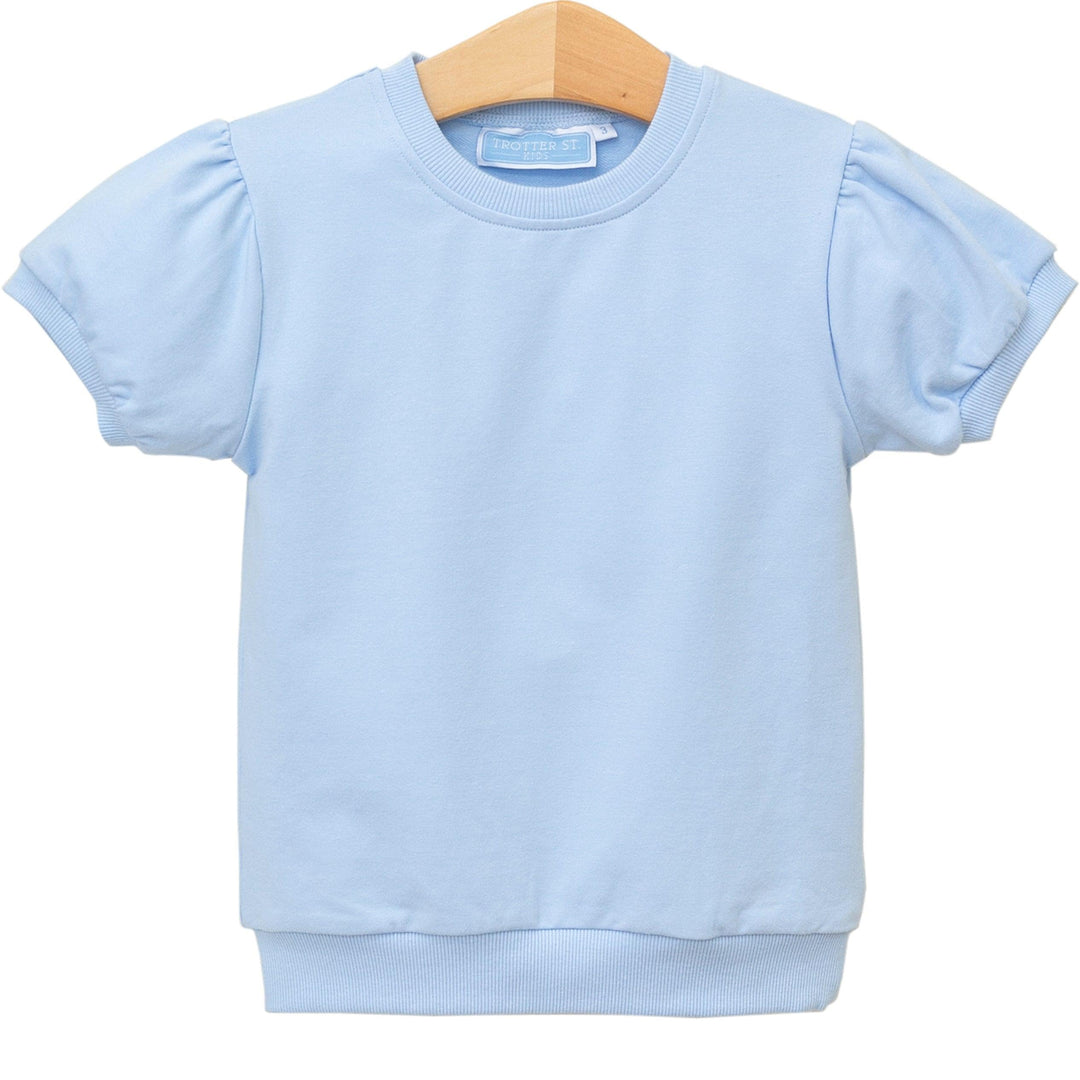 Landry Puff Sleeve Top-Lt. Blue