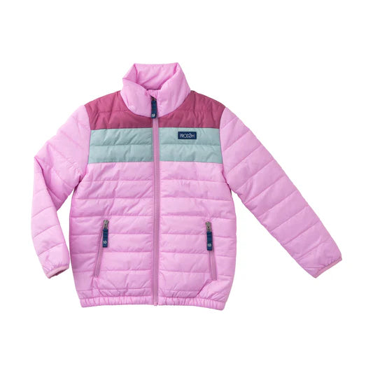 Girls Colorblock Puffer-Orchid Purple