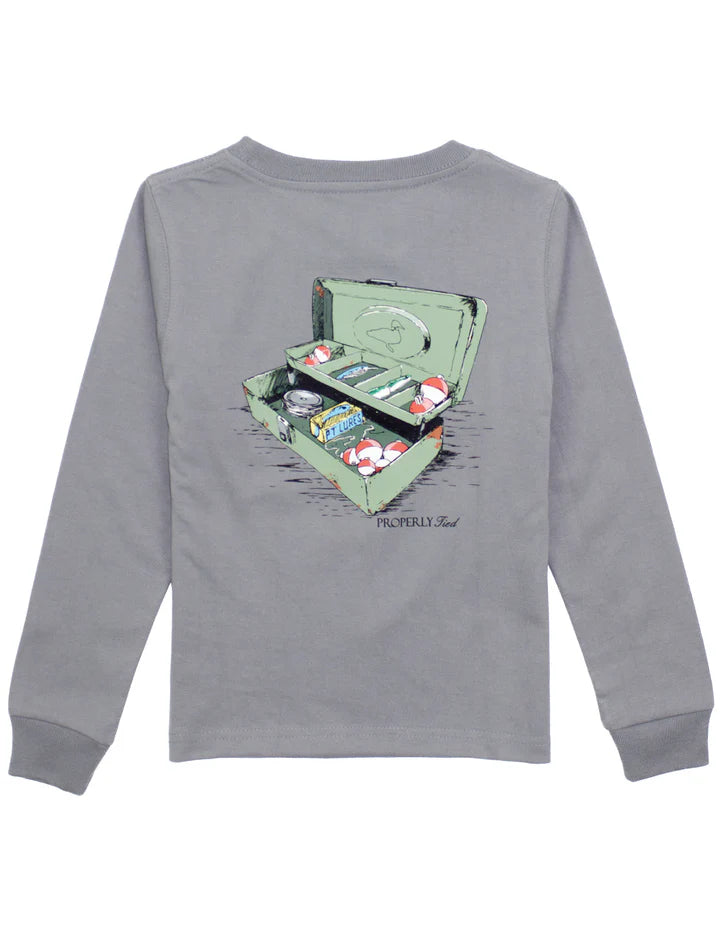 LS Tackle Box Tee-Battleship Grey