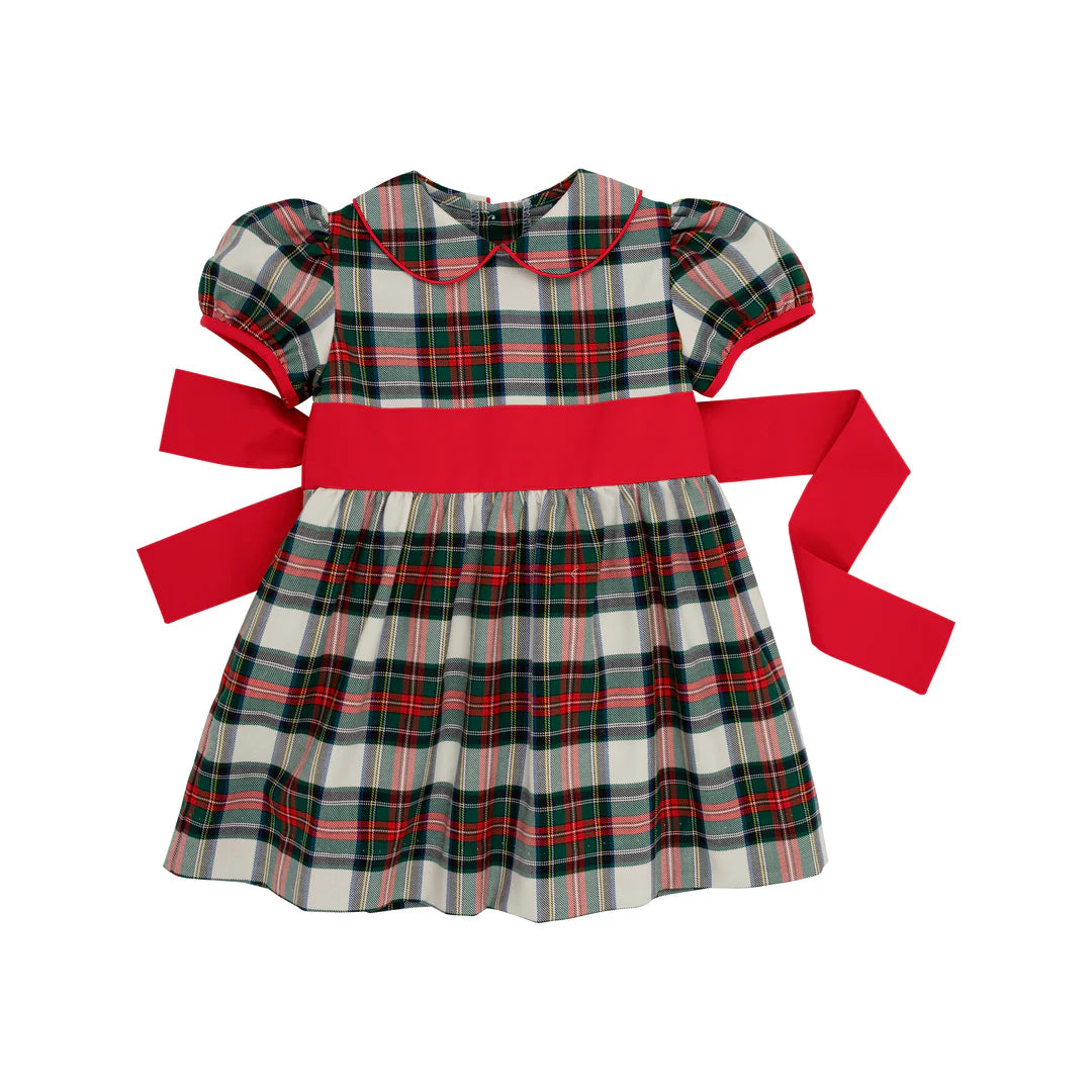 Cindy Lou Sash Dress-Aiken Place Plaid