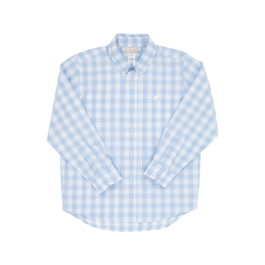 Dean's List Dress Shirt BS Blue Check