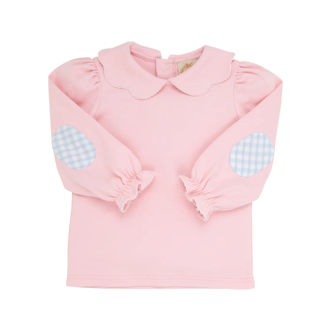 Emma's Elbow Patch Top Pink