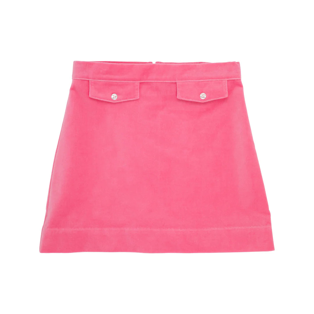Perrin Pocket Skirt-Romany Rose Velveteen