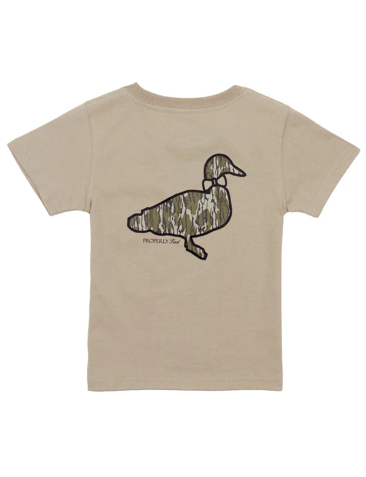SS Mossy Oak Logo Tee-Sand