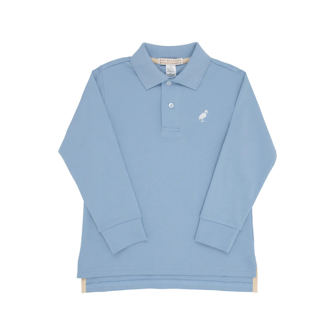 Prim and Proper Polo LS Barrington Blue