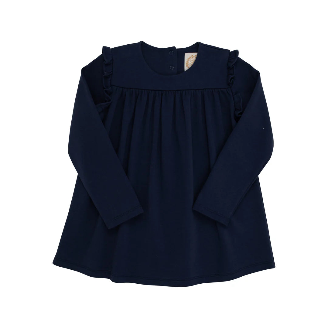 Ruby Mills Ruffle Top Navy