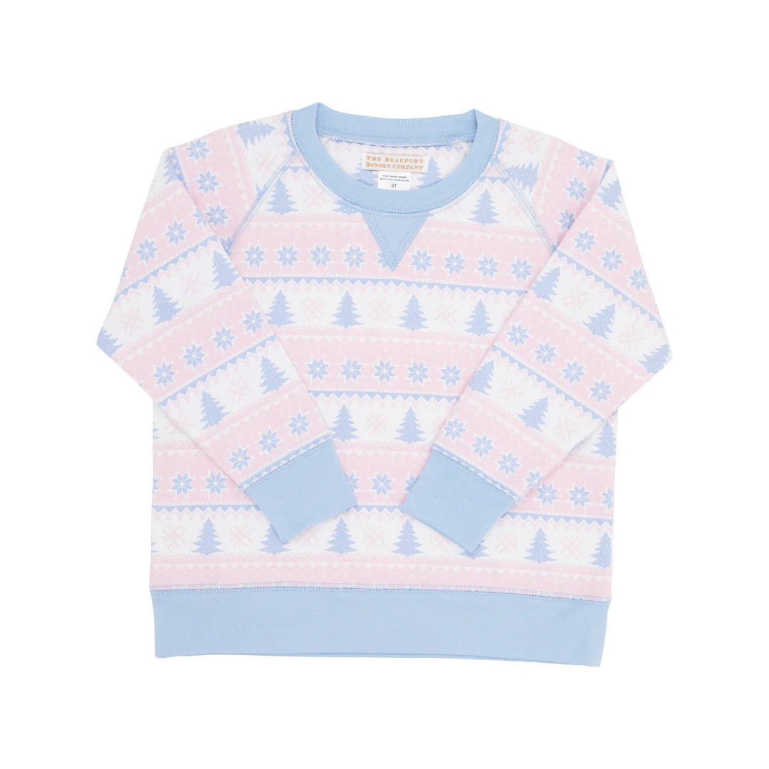 Smitty Sweatshirt-Fairisle Flurries Pink