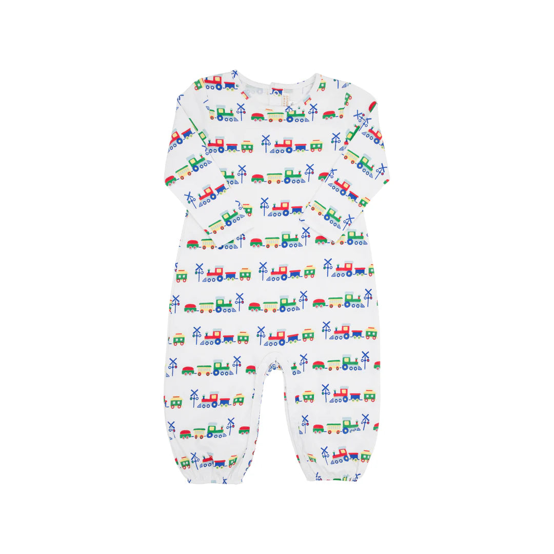 LS Patton Play Romper-Chatham Choo Choo