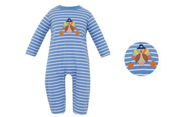 Turkey Striped Knit Romper