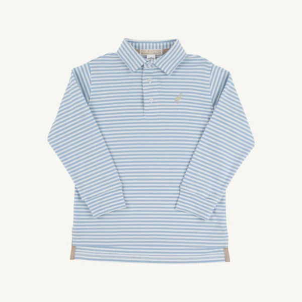 LS Prim & Proper Polo-Barrington Blue Stripe