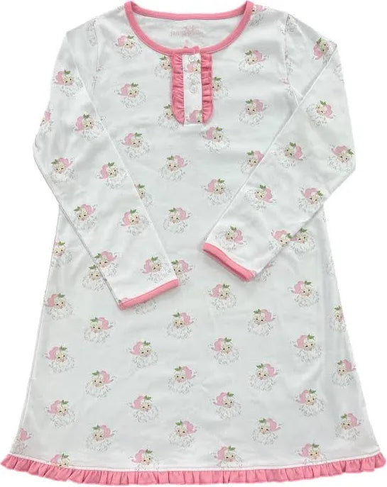 Lounge Dress-Pink Santa