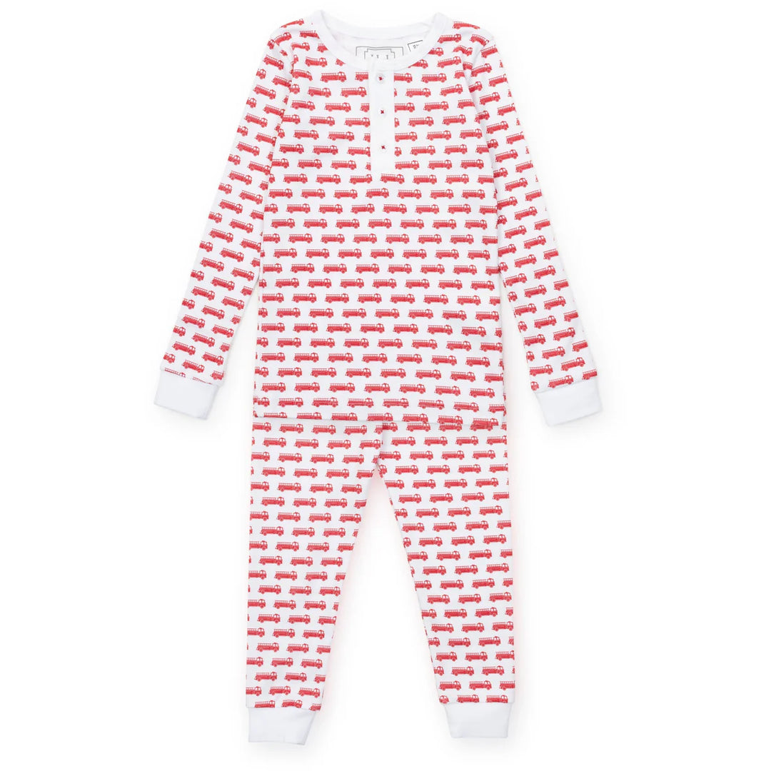 Jack Pajama Set-Fire Truck Red