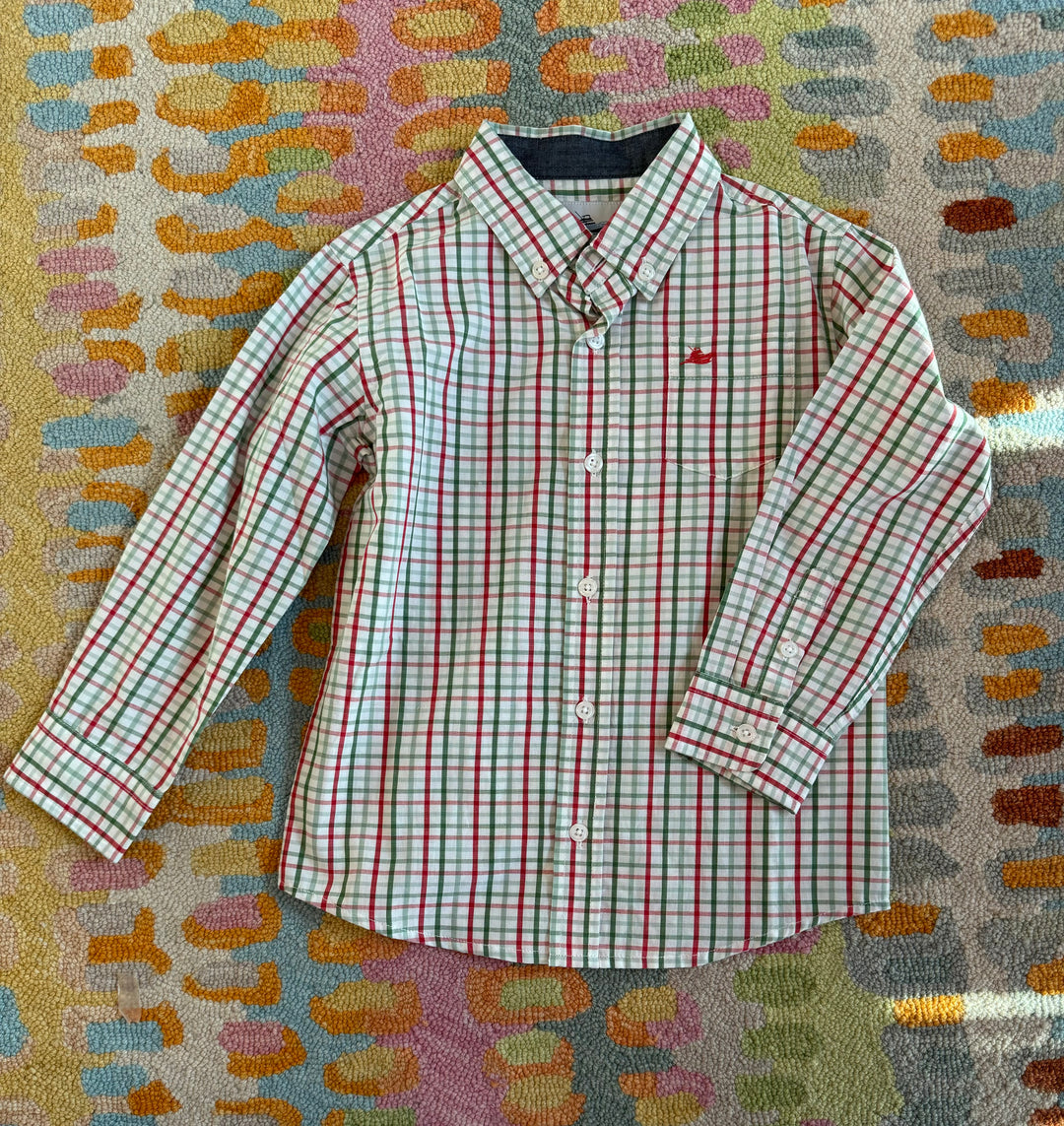 Dress Shirt Red/Green