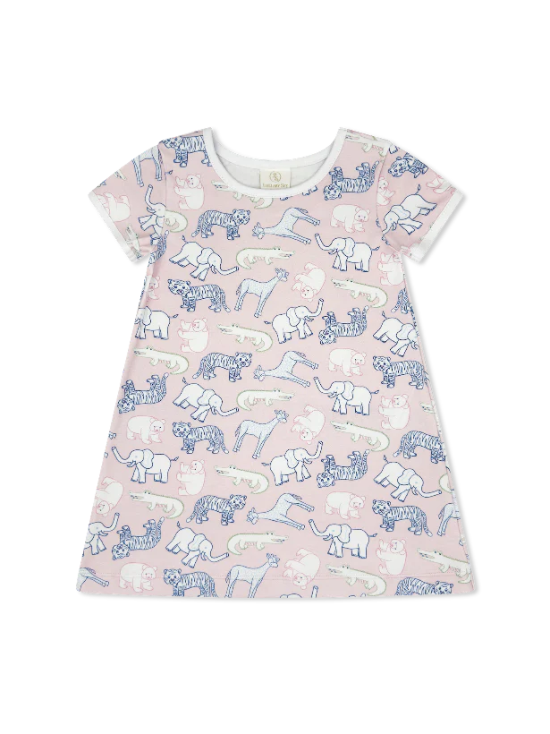 Faith Dress-Zoo Print Pink