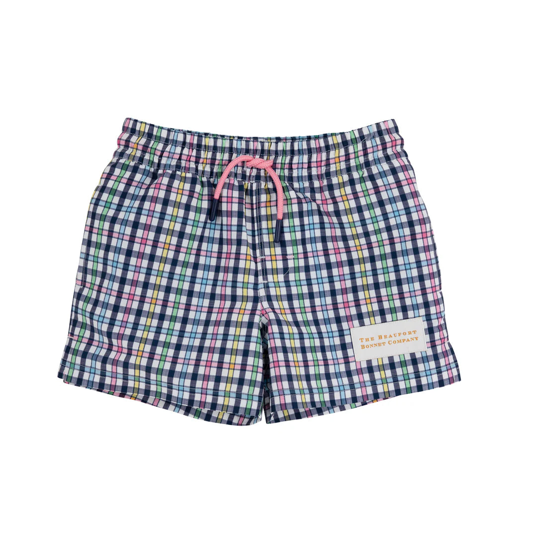 Tortola Swim Trunks-Pier Pointe Plaid