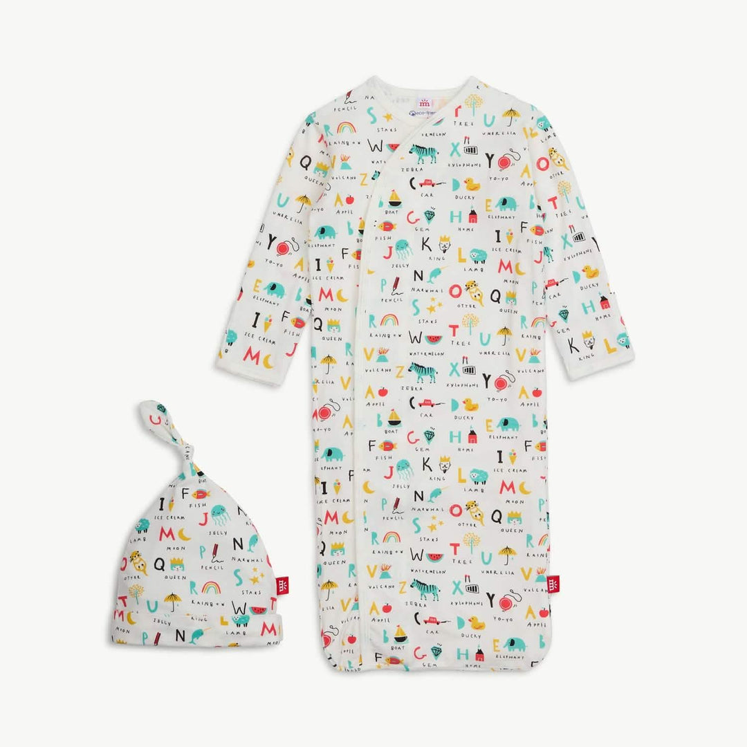 Cozy Sleeper Gown/Hat Set-ABC Love