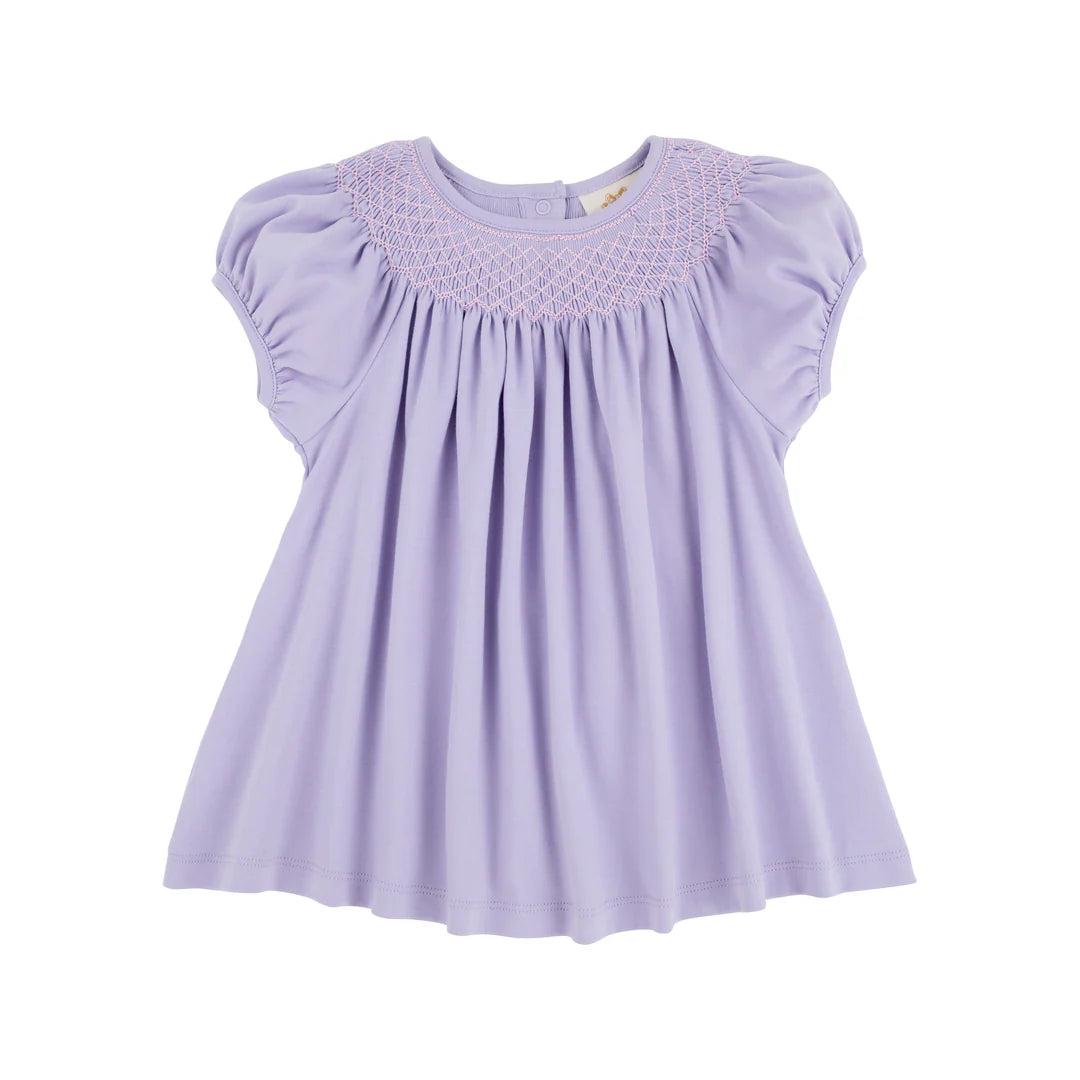 Bettye Sue Puff Sleeve Smocked Top-Lauderdale Lavender