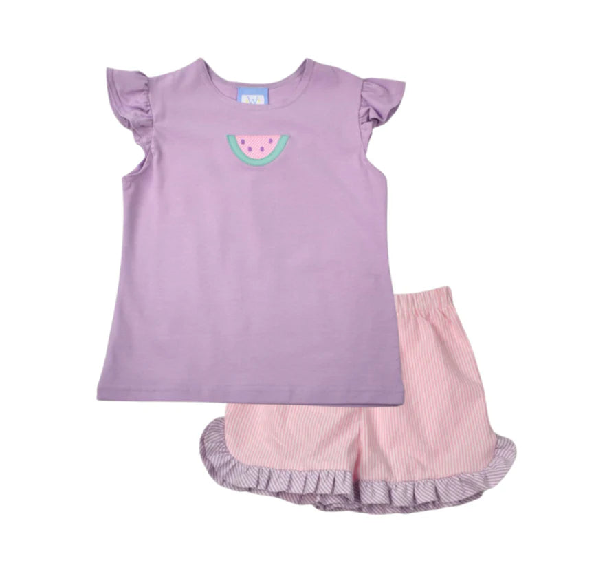Watermelon Ruffle Short Set