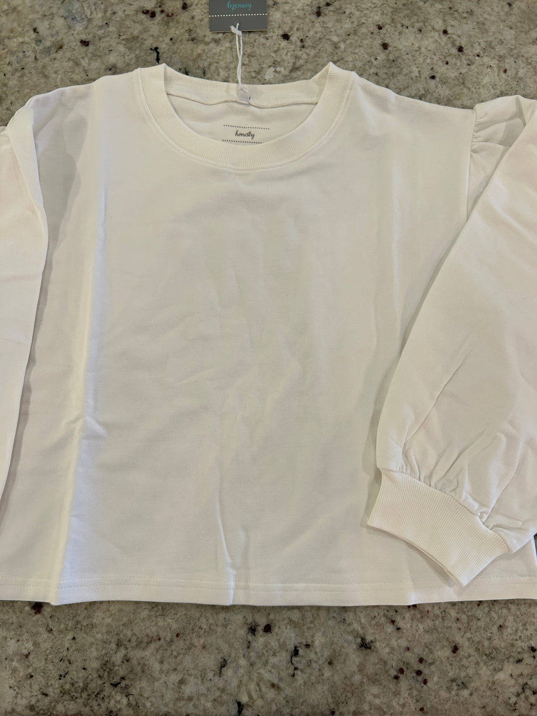 Puff Sleeve Top- White