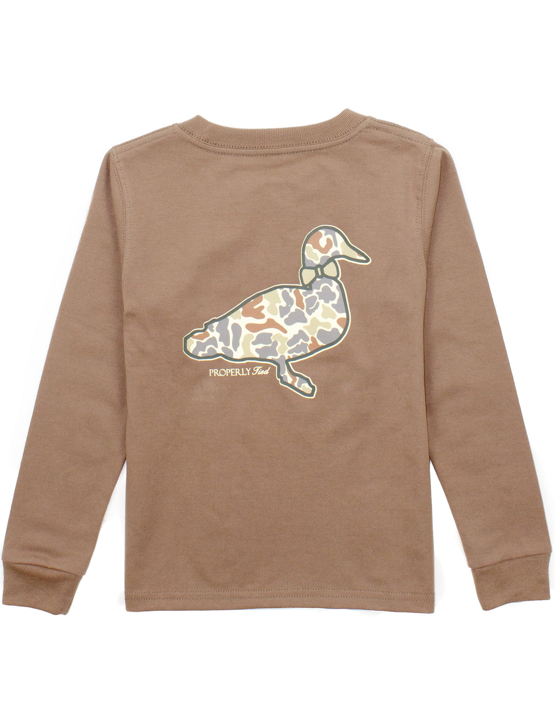 Field Camo Logo Tee Walnut LS