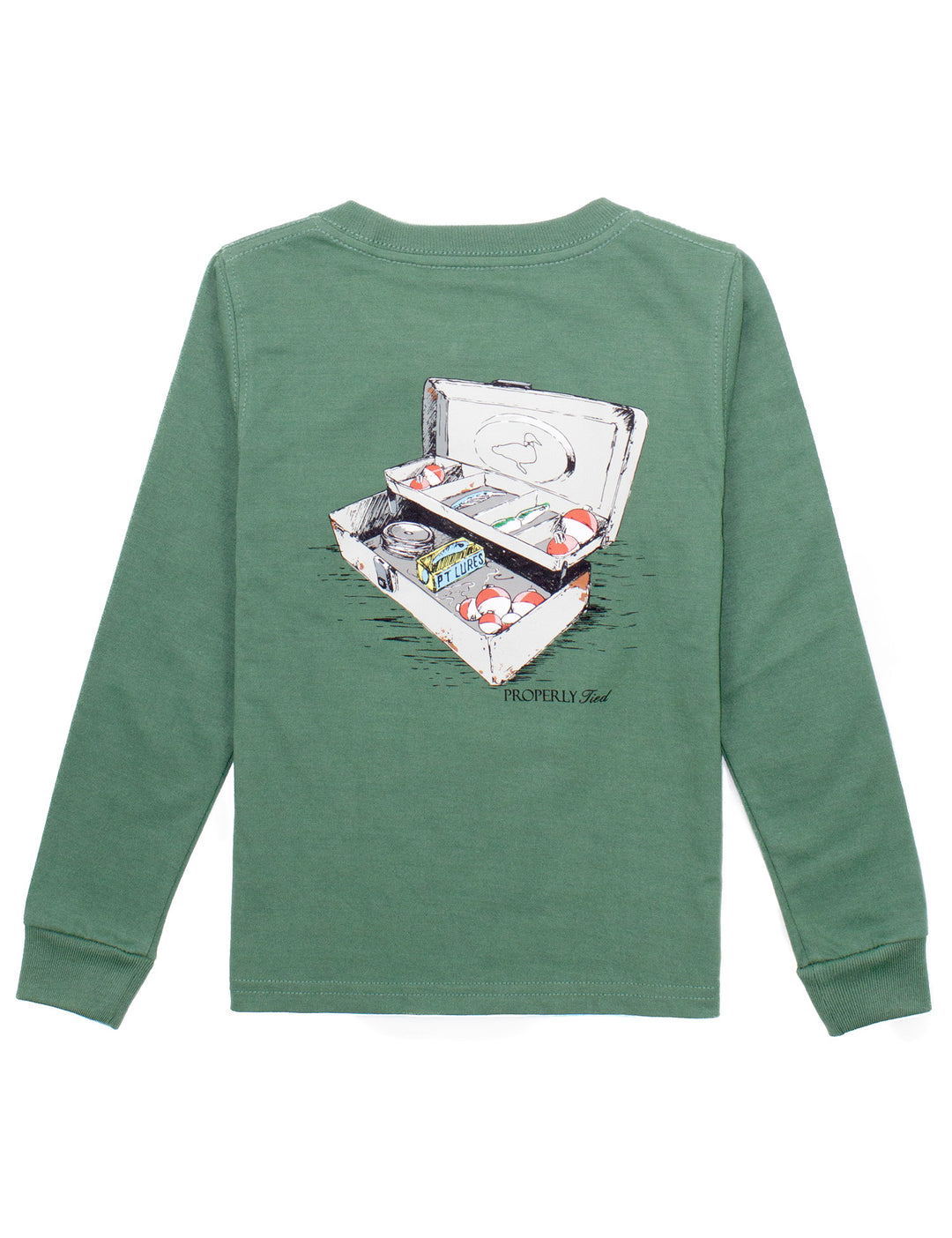 Tackle Box Tee Green LS