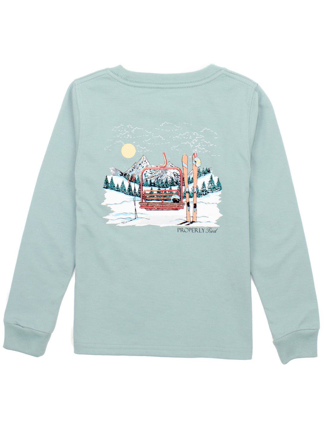 Ski Lift Tee Marine LS
