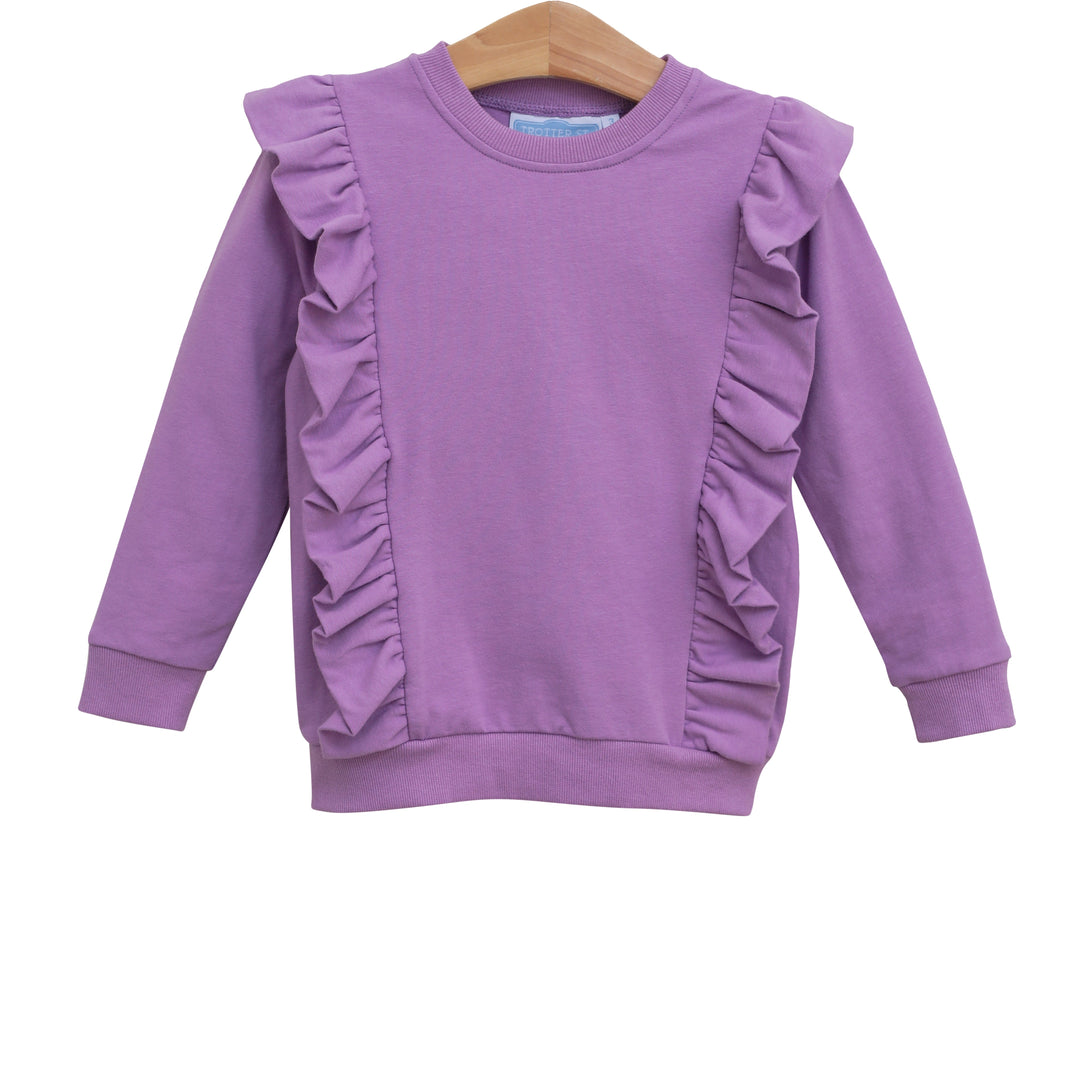 Laura Ruffle Pullover Lavender