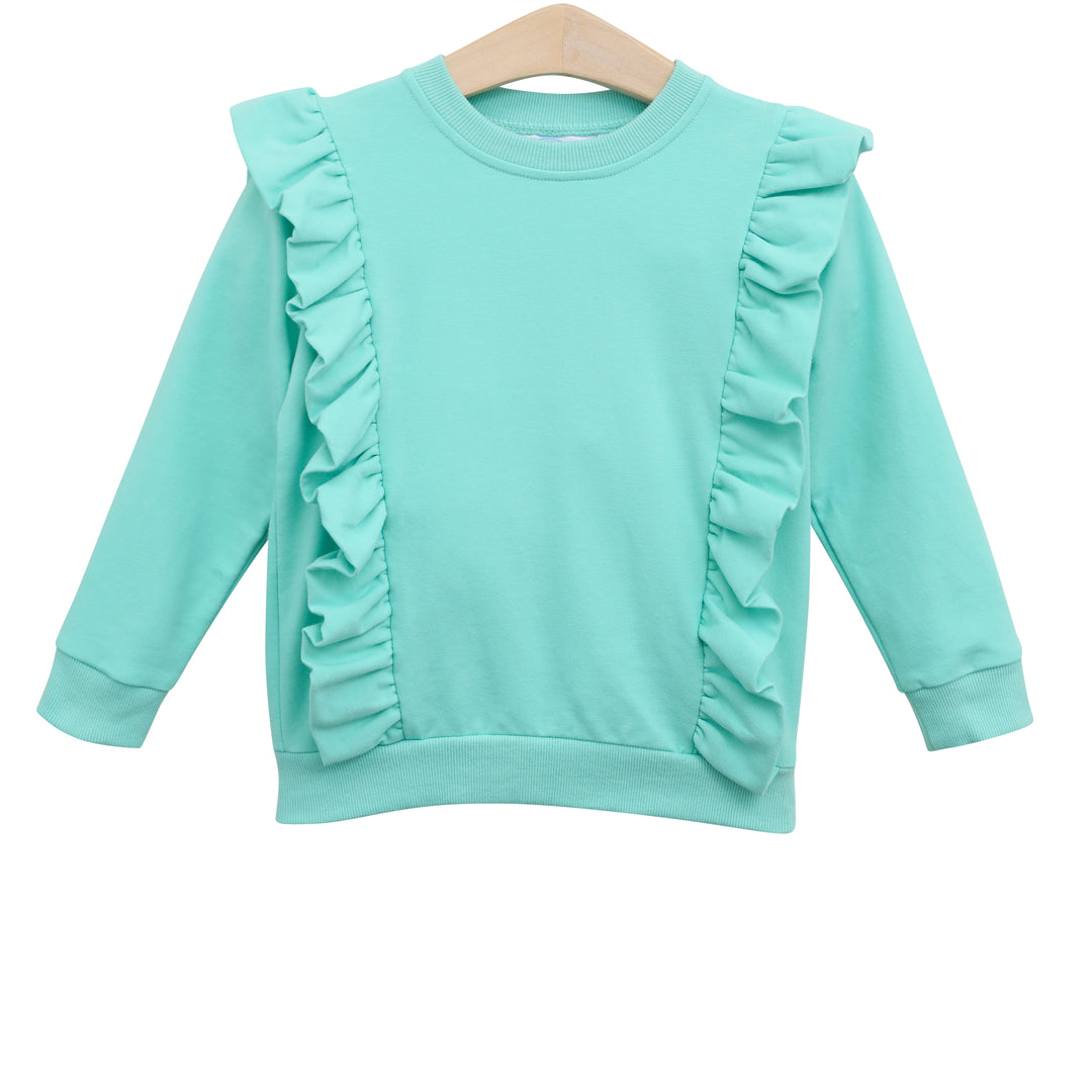 Laura Ruffle Pullover Mint