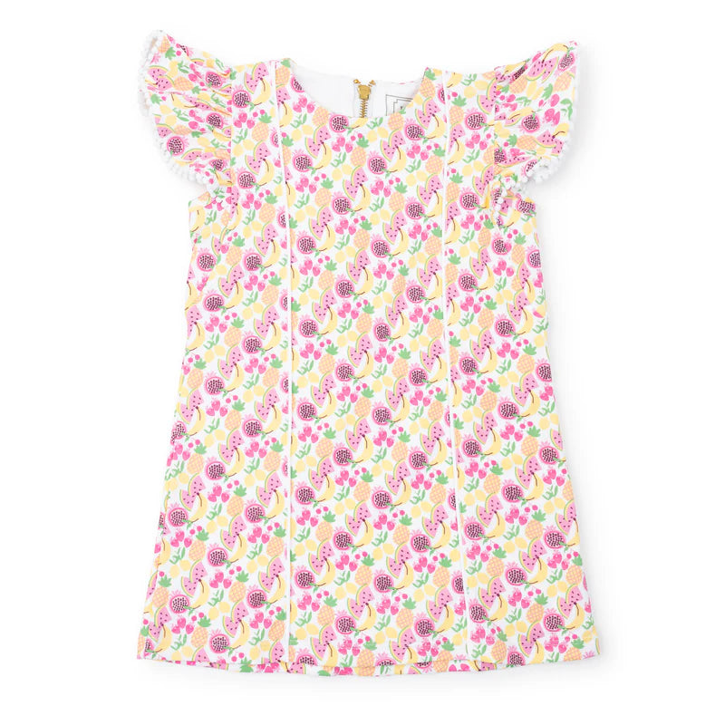 Marlowe Girls Pima Cotton Dress - Tropical Fruit