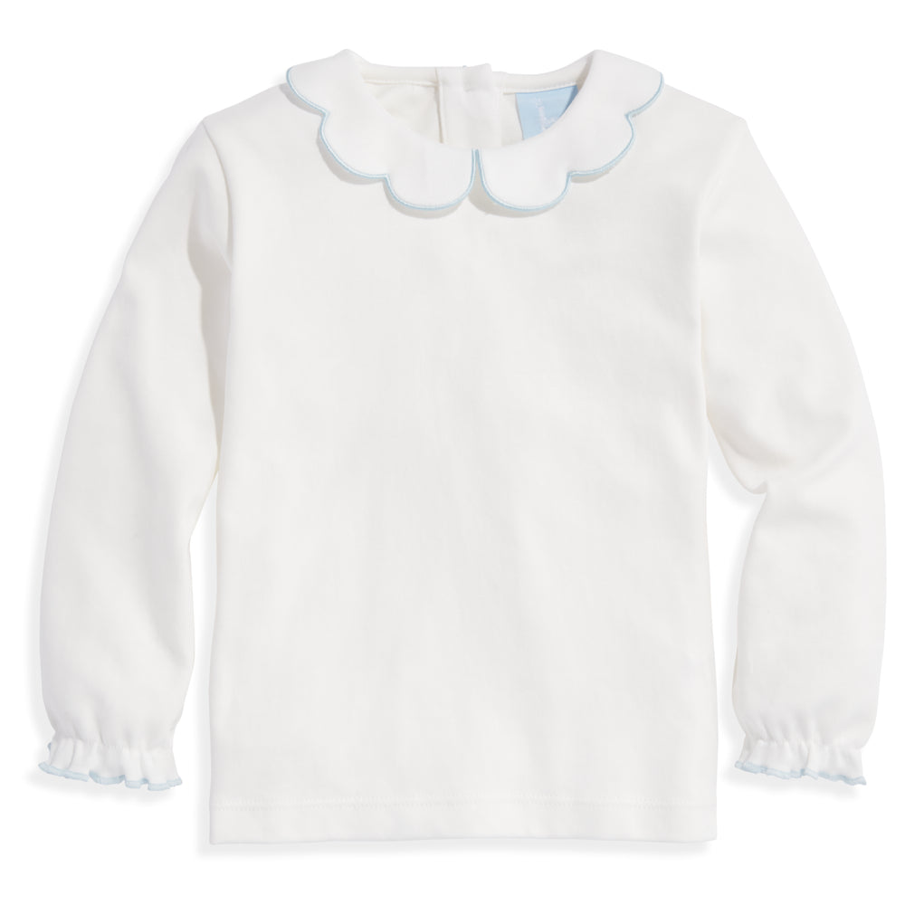 LS Scallop Collar Tee I/B