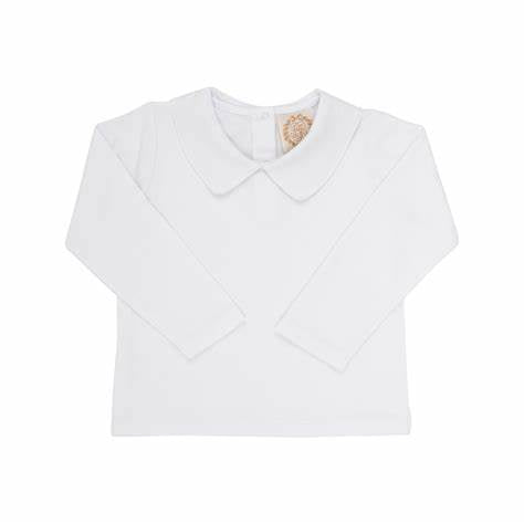 Peter Pan Collar-LS Pima White
