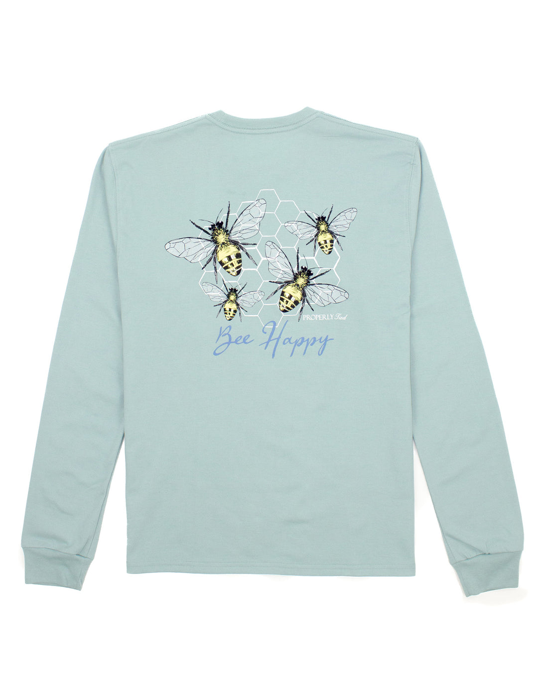 Girls Bee Happy LS Tee Marine Mist
