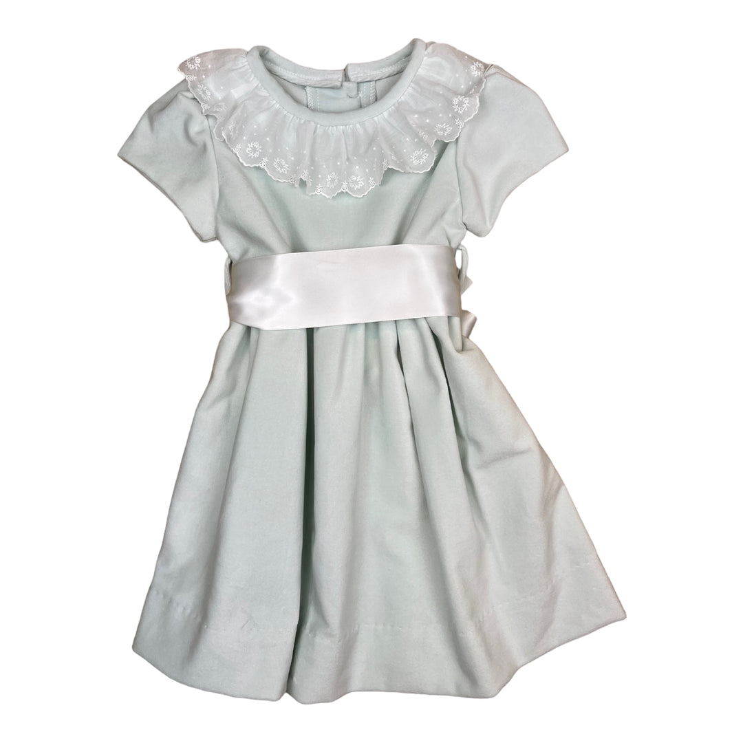 Charlotte Dress Lace Mint Velveteen
