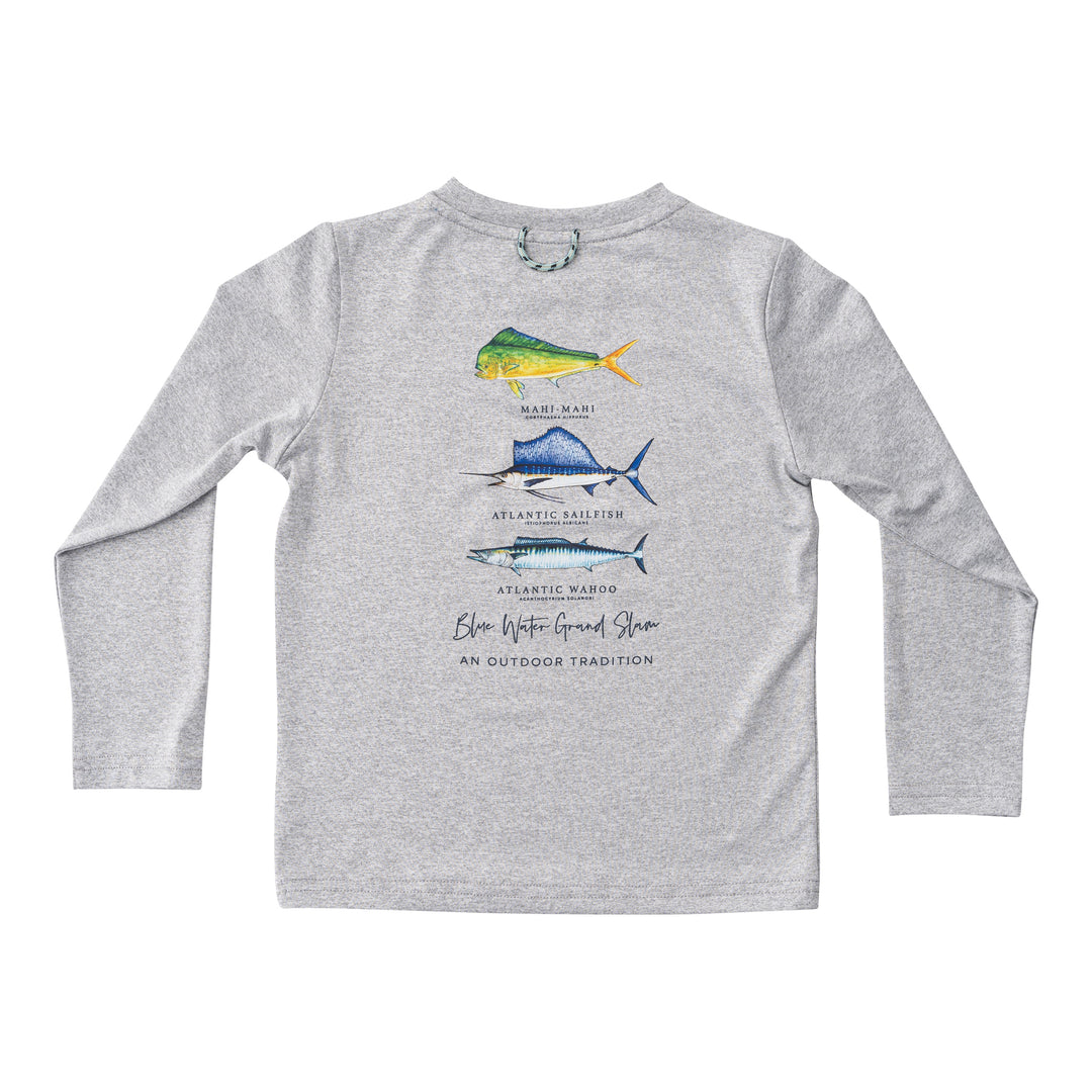 ProPerf LS Fishing Tee Gray BW