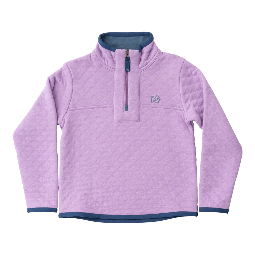 Quilted Zip Pullover Lavender